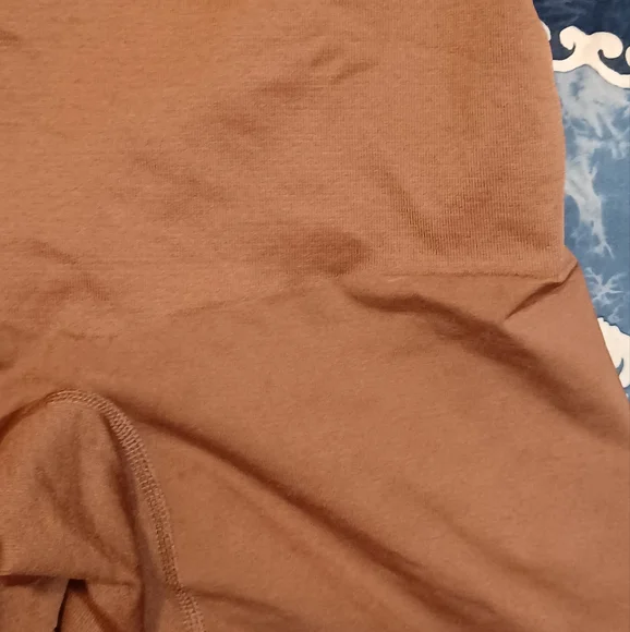 Cacique Brown High Waist Shorts with Seamless Design - Picture 2 of 10